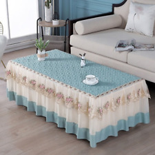 Usado, Saia de mesa retangular para casa decoração festa de casamento tampa de mesa toalha de mesa comprar usado  Enviando para Brazil