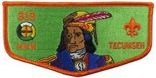 Tankiteke Lodge 313 Fairfield County Council CT Tecumseh Flap ORG Bdr (SK504), usado comprar usado  Enviando para Brazil