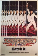 POSTER SATURDAY NIGHT FEVER - Bee Gees - assinado por John Travolta e 5 membros do elenco comprar usado  Enviando para Brazil