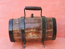 Usado, ANTIGO BARRIL DE MADEIRA ANTIGO PRIMITIVO BARRIL DE FERRO FAZENDA COM FAIXAS 19º comprar usado  Enviando para Brazil
