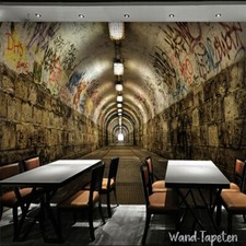 Vlies Fototapete Wandtapete Wandbilder Graffiti Tunnel Dreidimensionale 2228 comprar usado  Enviando para Brazil