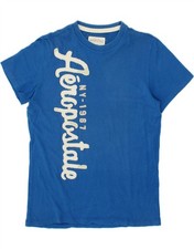 Camiseta masculina gráfica AEROPOSTALE azul grande AT04 comprar usado  Enviando para Brazil