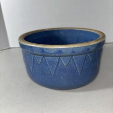 Usado, Antiga tigela de dentes de serra azul Ruckel's Pottery Whitehall grés 7,5" comprar usado  Enviando para Brazil