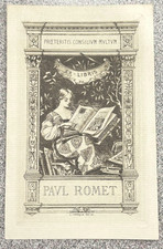 Paul Romet Ex. Libris Bookplates Léon Lebègue Rue Notre-Dame-des-Champs na sprzedaż  Wysyłka do Poland