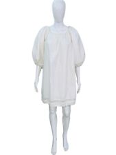Mini vestido feminino Doen decote redondo mangas quimono elástico sal branco algodão P comprar usado  Enviando para Brazil