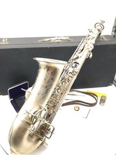 Usado, Saxofone alto vintage Buescher tom verdadeiro tom baixo – banhado a prata – década de 1920 comprar usado Usado, Saxofone alto vintage Buescher tom verdadeiro tom baixo – banhado a prata – década de 1920 comprar usado  Enviando para Brazil