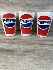 Lote de 3 copos de plástico vintage Pepsi 32 oz vermelho branco azul reutilizáveis comprar usado  Enviando para Brazil