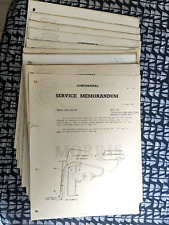 Service memorandum 1961 for sale  COLCHESTER