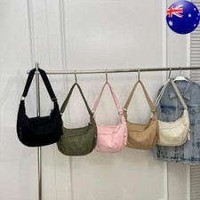 Corduroy Crossbody Bag Zipper Women Crescent Bag Hobo Bag for School Travel Work comprar usado  Enviando para Brazil