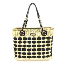 Bolsa tote kate spade bege palha corrente fita detalhe preto acento verão YBa0440 comprar usado  Enviando para Brazil
