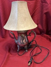 Silver teapot lamp for sale  Perry