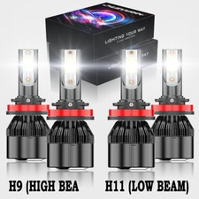 Kit combo 6000K lâmpadas de faróis de LED alto e baixo feixe para Nissan Sentra 2013-2020 4X comprar usado  Enviando para Brazil