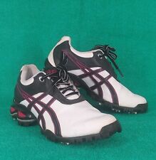 Zapatos de golf para mujer ASICS Course talla 7,5 blanco rosa negro, clavos suaves segunda mano  Embacar hacia Mexico