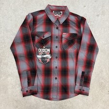 Camisa nova com etiquetas Dixxon flanela Anderson bambu multicolor vermelha manga comprida botão para cima G comprar usado  Enviando para Brazil