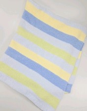 Usado, Cobertor de bebê vintage Carters apenas um ano listra azul verde amarelo chenille Y2K comprar usado  Enviando para Brazil