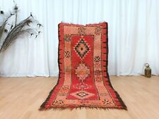Tapete de lã marroquino feito à mão piso berbere vintage floral tapete de cabeceira 3' x 6', usado comprar usado  Enviando para Brazil