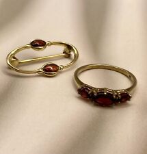 Granatschmuck set ring gebraucht kaufen  Warthausen