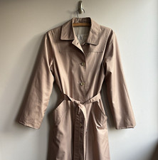 Trench coat londrino antigo longo 12 M bege neutro com cinto capa de chuva clássica retrô comprar usado  Enviando para Brazil