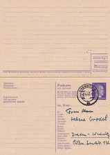 DR P 310 - Doppelkarte von Chemnitz 1943 nach Dresden bedarfsgelaufen comprar usado  Enviando para Brazil
