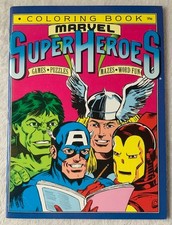 Livro de atividades para colorir Marvel Super Heroes 1986 não usado e em ótimo estado! comprar usado  Enviando para Brazil