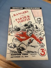Rangers partick thistle for sale  GALASHIELS