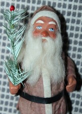 Recipiente de doces VINTAGE CORTADOR DE MADEIRA SANTA Lote AP, usado comprar usado  Enviando para Brazil