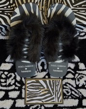 W6 - EUR 37/38 Dolce&Gabbana x Havaianas zebra top sandálias de pele sintética flip fop comprar usado  Brasil 
