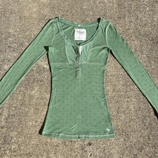 RARO Abercrombie Vintage Babydoll com nervuras Manga Longa Henley Stretch Top Médio comprar usado RARO Abercrombie Vintage Babydoll com nervuras Manga Longa Henley Stretch Top Médio comprar usado  Enviando para Brazil