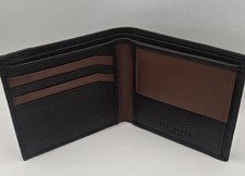 Ted Baker London Hombre Cuero Marrón Doble Plegable Billetera Tarjeta Identificación Efectivo Nuevo sin Etiquetas segunda mano  Embacar hacia Mexico
