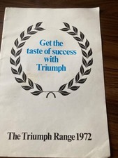 Triumph range brochure for sale  LEIGH