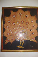 Usado, BATIK SRI LANKA RICAMATO A MANO CON FILO DORATO E ARGENTATO comprar usado  Enviando para Brazil