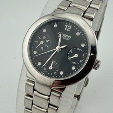 Relógio de quartzo Casio Sheen SHN-201 feminino prata preto data do dia nova bateria 7", usado comprar usado Relógio de quartzo Casio Sheen SHN-201 feminino prata preto data do dia nova bateria 7", usado comprar usado  Enviando para Brazil