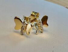 Brincos de ouro maciço 14K de dois tons com zircônia cúbica comprar usado  Enviando para Brazil