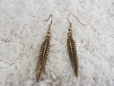 Brass tone feather for sale  Eclectic