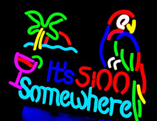 Clock somewhere neon for sale  Denver