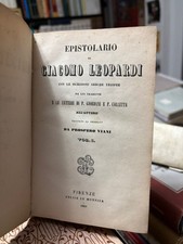 Giacomo leopardi epistolario usato  Napoli