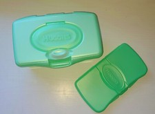 Antigo Huggies Verde Plástico Recarregável Toalhetes de Bebê Banheira e Recipientes de Viagem VAZIOS comprar usado  Enviando para Brazil