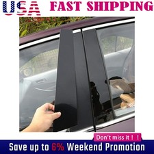 Postes de pilar pretos para Honda Civic 2006-2011 4DR 6 peças tampa de moldura de guarnição de porta EUA* comprar usado  Enviando para Brazil