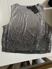 Top paillettes donna usato  Turrivalignani