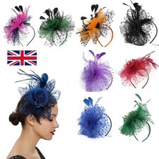 Flower feather fascinator for sale  UK