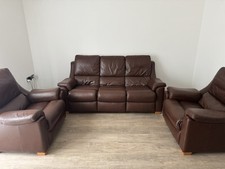 Leather sofa suite for sale  WELLINGBOROUGH