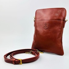 [Excelente Estado] Bolsa de Ombro Berries York Marrom Couro Italiano com Logotipo comprar usado  Enviando para Brazil