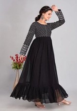 Black embroidered beautiful for sale  LEICESTER