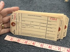 Lote numerado antiguo de 50 etiquetas de tienda de inventario de colección deadstock segunda mano  Embacar hacia Mexico