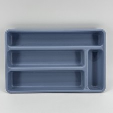 Organizador de gaveta de utensílios Rubbermaid vintage azul 11,5” X 7,5” talheres 0522 comprar usado  Enviando para Brazil