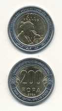 Centro-Africano St. - 200 francos 2024 (2025) UNC bimetálico Lviv-Zp comprar usado  Enviando para Brazil