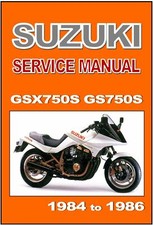 Manual de oficina SUZUKI GSX750S GS750S Katana 1984 1985 e 1986 serviço de reparo comprar usado  Enviando para Brazil
