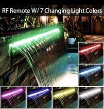 Fonte de piscina YUDA 12" aço inoxidável cachoeira com LED SMD 7 cores Changin..., usado comprar usado  Enviando para Brazil