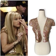 Usado, 📀🎸 Guarda-roupa ASO Hannah Montana! Bolero de lantejoulas douradas, 1ª temporada, episódio 17 comprar usado  Enviando para Brazil