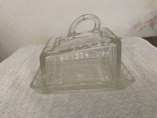 Vintage glass butter for sale  LEICESTER